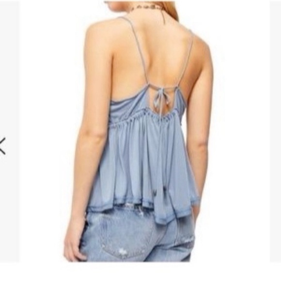 New-free People Sundrop Multi Strappy Sleeveless Tank In Denim Grey Medium - Picture 2 of 8